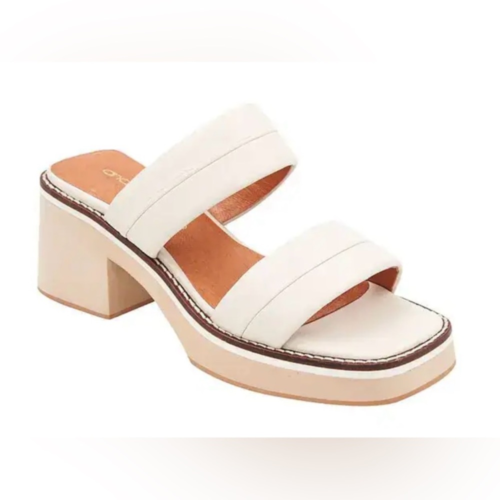 Andre Assous Layla Featherweights Slip On Strappy Platform Sandals In Creme NWOB - Picture 7 of 8